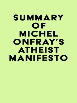 cover image of Summary of Michel Onfray's Atheist Manifesto